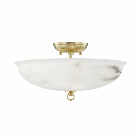 HUDSON VALLEY 3 Light semi Flush MDs810-AGB